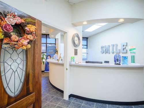front desk of dental office